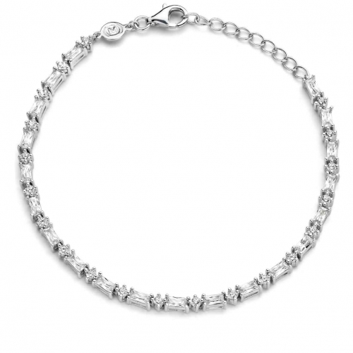 Bracelet en argent serti de zirconium Naiomy Silver - evelyne