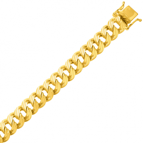 Bracelet en or maille Gourmette 10mm - 40.05g Splendeur - 502.10