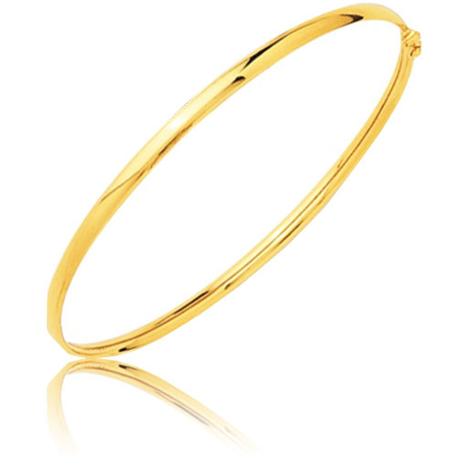 Bracelet jonc flexible or jaune  en Or Jaune 4.5g large de 3 mm Clia - 376.3PM