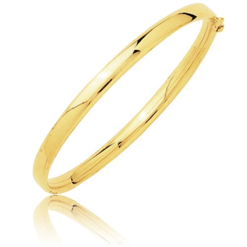 Bracelet jonc flexible or jaune  en Or Jaune 9.35g large de 5 mm Aliya - 376.5PM