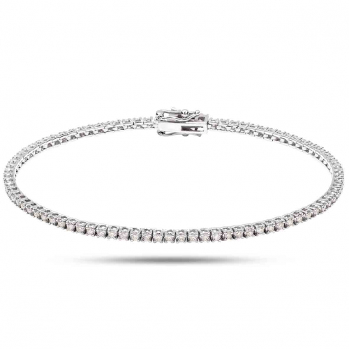 Bracelet rivire de diamants  1 ct Diamant Blanc G-VS en Or Jaune - Analle - JM-BRAC05