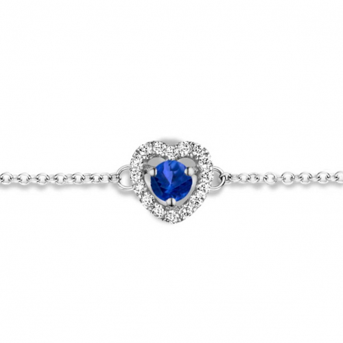 Bracelet Saphir Bleu et Diamants- One More  0.07 ct - Salina -063070SA
