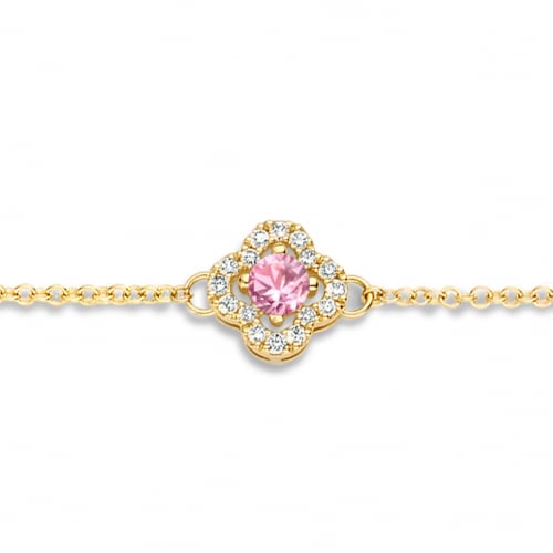 Bracelet Saphir Rose et Diamants Salina 0.08 ct - Salina -062388XA
