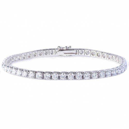 Bracelet Tennis Diamants  5 ct Diamant Blanc G-VS en Or Blanc - Raina - BR1837B-FR