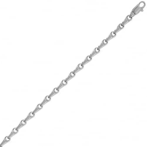 Chaine en or blanc Fantaisie 3mm 9.35g Promesse - 7318GR 