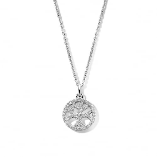 Collier Argent arbre de vie serti de Zirconium - Naiomy - Lorie