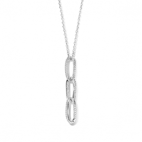 Collier Argent pavage Zirconium - Naiomy  - Moeta