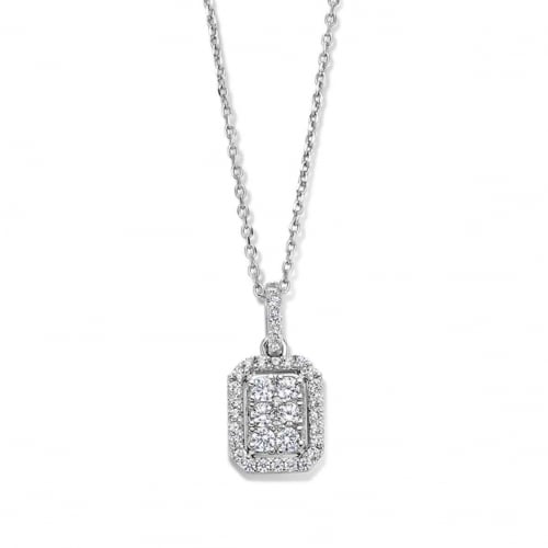 Collier Argent pavage Zirconium - Naiomy  - Mohea