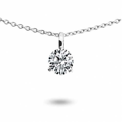 Collier diamant solitaire 0.25 ct 0.25 ct Or Blanc 1.4g Leya - P2981FMPWAC60