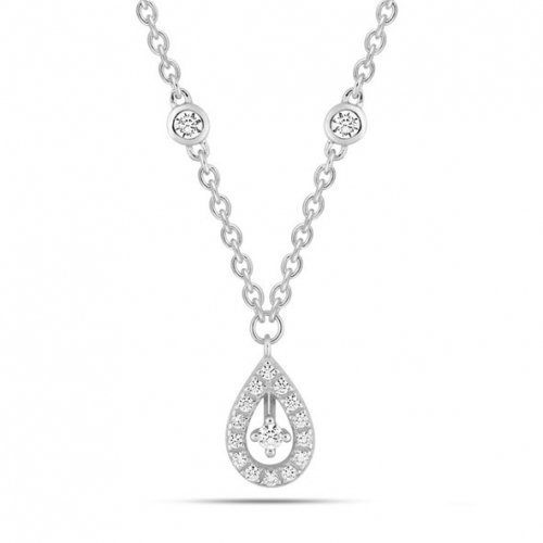 Collier Diamants  Or Blanc 0.16 ct  - 3.6074.21