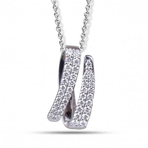 Collier Diamants Or Blanc 0.58 ct Sayuri - GI2273B