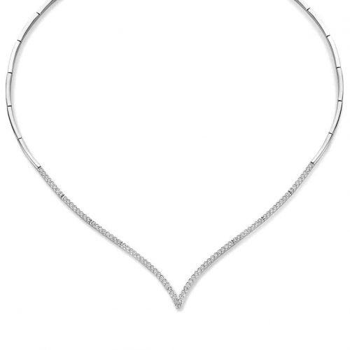 Collier en argent serti de zirconium Naiomy Silver - Heidi