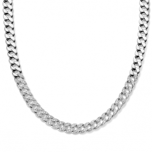 Collier en argent serti de zirconium Naiomy Silver - Teraiana