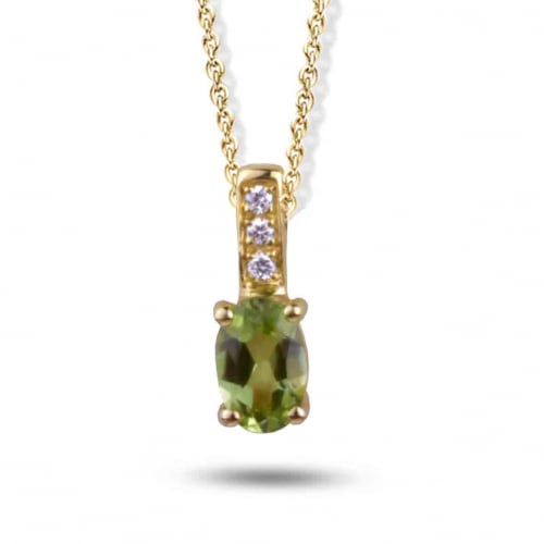 Collier Peridot et diamants - Or Jaune - Alexa -GI2338G/PER
