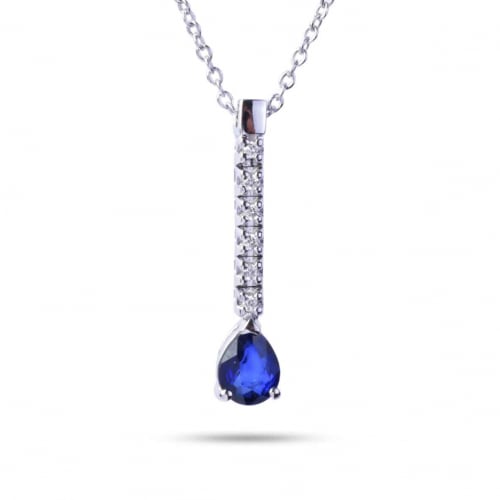 Collier Saphir et Diamants 0.3ct - Alessia-GI2234B/ZB