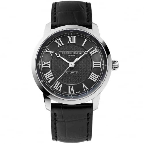 Frdrique Constant Classics Automatic Gents Automatique Cadran Gris anthracite Bracelet Cuir - FC-301DGR3B6