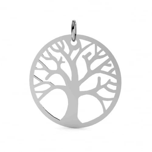 Mdaille Arbre de Vie Or Blanc - 22 mm -lannor - XP2107G