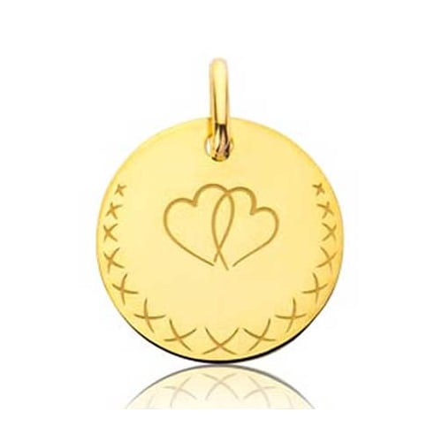 Mdaille Love Bird Curs Or Jaune - 16 mm -Tiana - J9425X0000