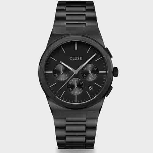 Montre Cluse Homme Cluse Vigoureux Chrono Steel, Full Black - CW20802