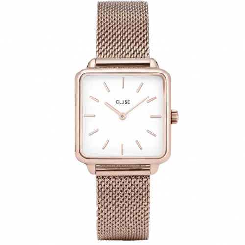 Montre Cluse La Ttragone Mesh White, Rose Gold Colour - 28.5 mm - CW0101207001