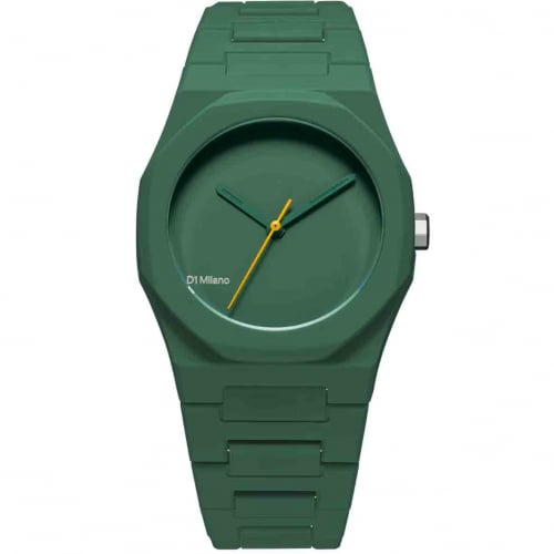 Montre D1 Milano Polycarbon Green_01 - Homme  Quartz- cadran Vert- 37 mm - Polycarbonate - PCBU10