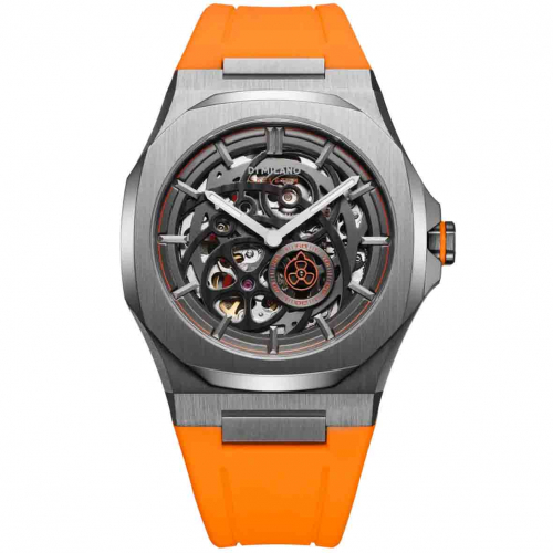 Montre D1 Slice Orange - Homme  Automatique- cadran Transparent- 41.5 mm - Acier inoxydable - SKRJ16