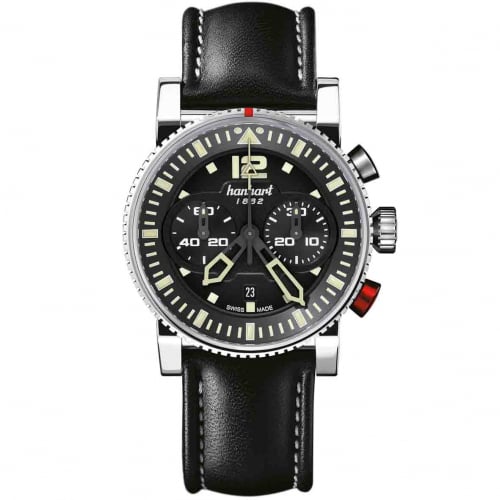 Montre Hanhart Primus Pilot Noir Automatique diamtre 44 mm- 740.210-0020