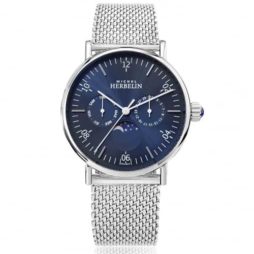 Montre Herbelin Inspiration  Quartz Cadran Bleu Bracelet Acier Maille Milanaise - 12747/AP15B