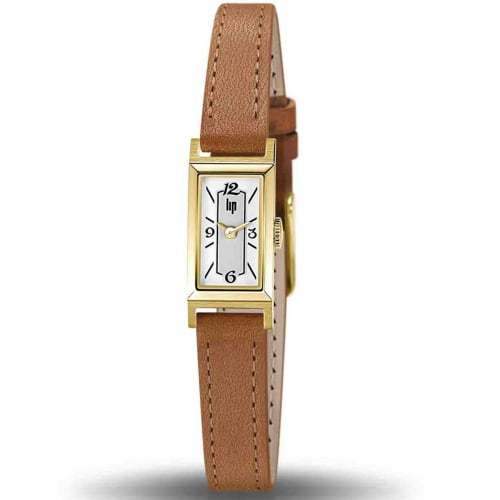 Montre Lip Churchill T13 - Femme - cadran Blanc-  - Acier et PVD Dor - 671205