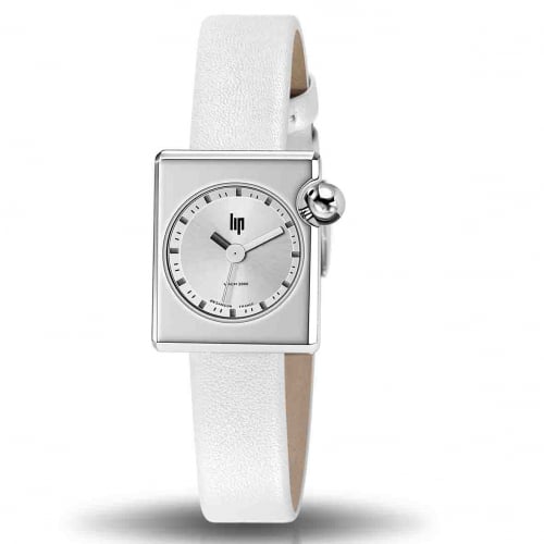 Montre Lip Mach 2000 Mini Square -  - cadran Argent- 30 x 28 mm - Acier -671173