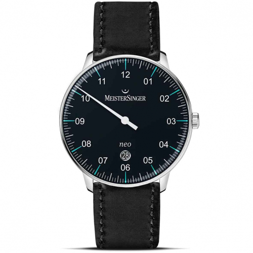 Montre MeisterSinger Neo Plus - Noir & Bleu Azur 40 mm- NE402T