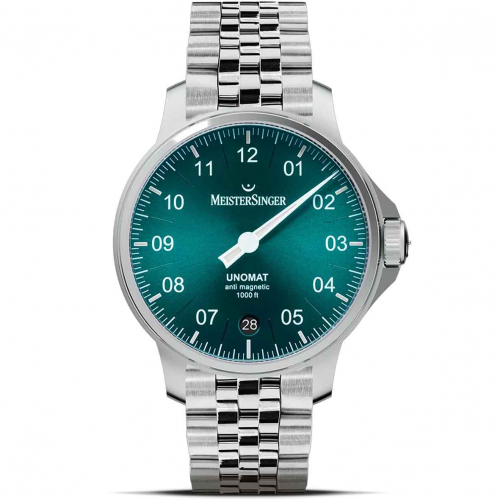 Montre MeisterSinger Unomat - Vert 43 mm- UN919-A