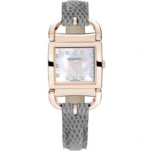 Montre Pequignet Attellage Quartz - Cadran Nacre Blanc - Bracelet Gris -  5896508CD-L 