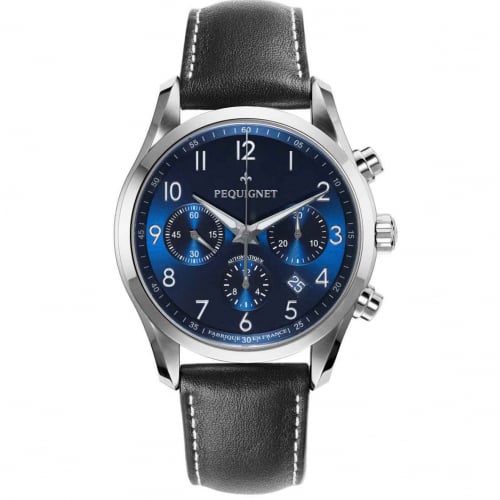 Montre Pequignet Elegance Chronographe - 42 mm Homme -4810473S-CN