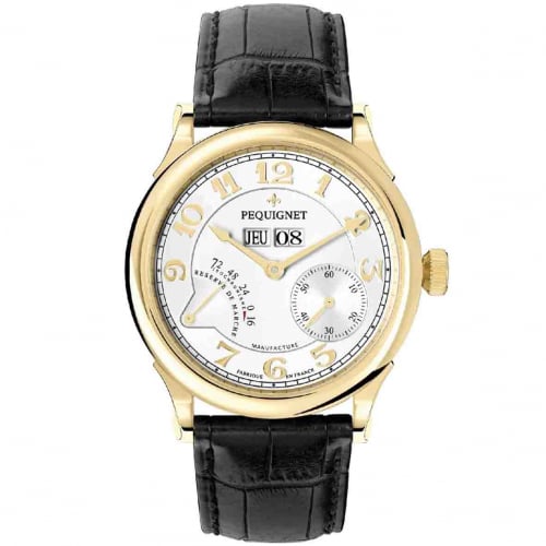 Montre Pequignet Paris Royal Or jaune Automatique Cadran Argent - 9001438-AN 