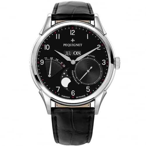 Montre Pequignet Royale Grand Sport Automatique Cadran Noir - 9030443 