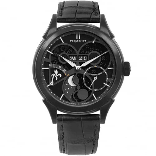 Montre Pequignet Royale saphir - Cadran Noir Nuit Automatique Cadran Noir - 9010854 