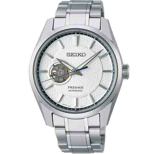 Montre Seiko Presage Sharp Edge Collection Prestige SPB309J1 Cadran Blanc - 40.25 mm