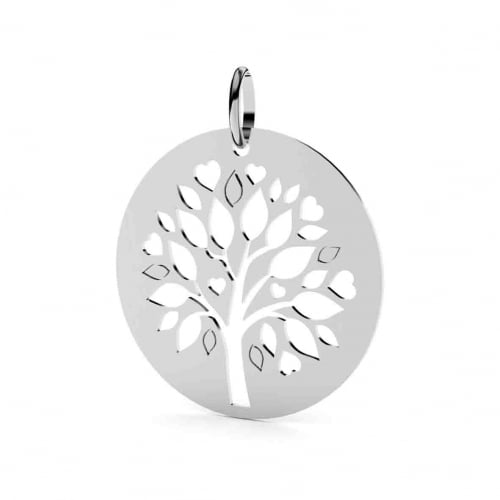 Pendentif Arbre de Vie Or Blanc - 20 mm -Julia - XMB120G