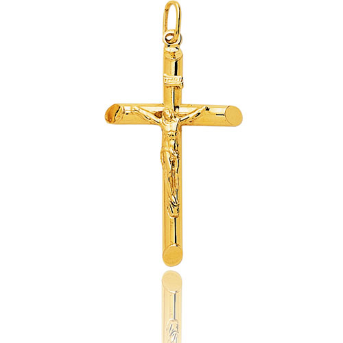 Pendentif Croix Christ crucifi  Or Jaune Delphine