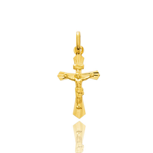 Pendentif croix Christ  Or Jaune Lasa