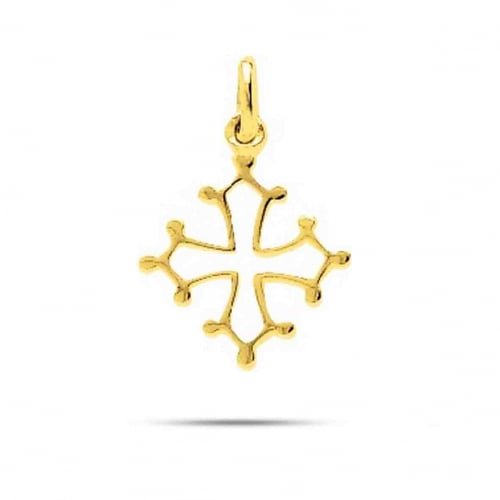 Pendentif croix occitane en or jaune Or Jaune Itia