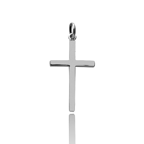 Pendentif Croix Or Blanc Emma