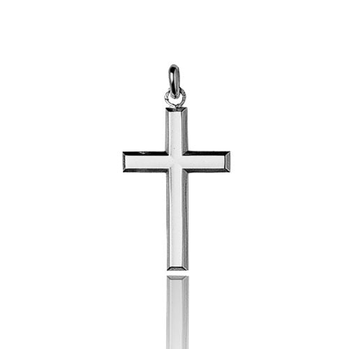 Pendentif croix Or Blanc Fannie