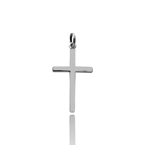 Pendentif Croix Or Blanc Ilaria