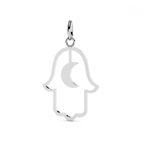 Pendentif Main de Fatma en Or Blanc - Kahaia -XPB915G